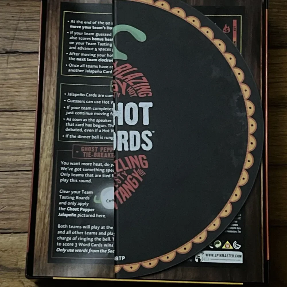 Hot Words Word Guessing Party Game Ages 12+, 4+ Players, New